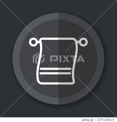 towel icon flat design concept towel icon flat design concept 37418313
