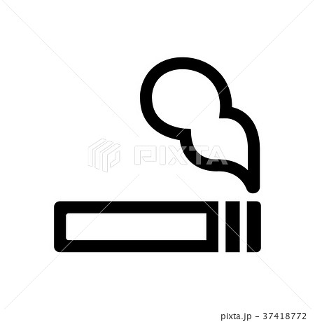 タバコ 喫煙 喫煙所 アイコンのイラスト素材 37418772 Pixta