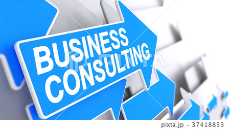 Business Consulting - Text on the Blue Pointer. 3D Business Consulting - Text on the Blue Pointer. 3D 37418833
