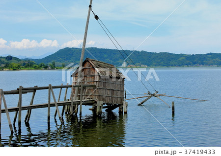 東郷湖＿四つ手網＿鳥取県、湯梨浜町にて 37419433