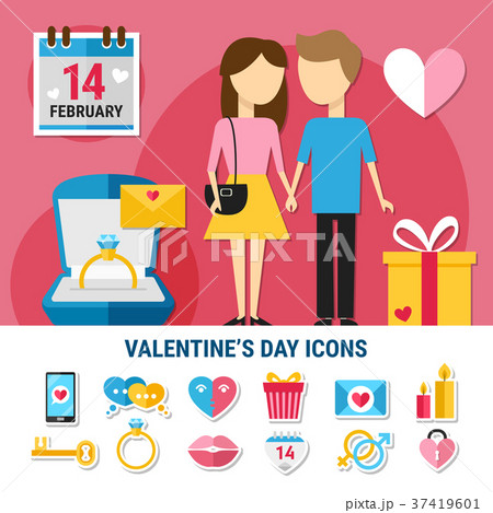 Valentines Day Icon Set Valentines Day Icon Set 37419601