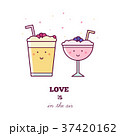 Cocktails. Couple. Vector illustration. 37420162