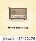 World radio day. Vector illustration of radio. 37420176
