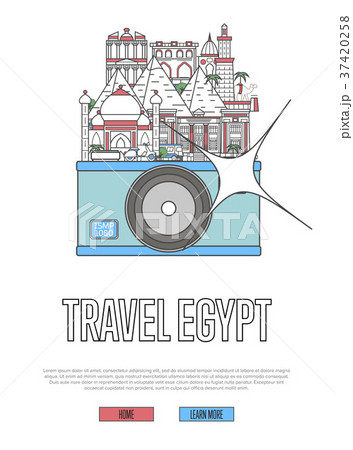 Travel Egypt poster with camera Travel Egypt poster with camera 37420258