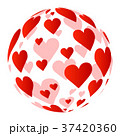 Sphere formed of hearts 37420360