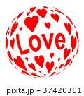 Sphere formed of red hearts 37420361