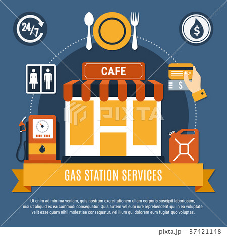 Fuel Pump Flat Flyerのイラスト素材 [37421148] - PIXTA