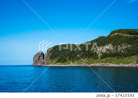 知床観光船からの景色　プユニ岬 37423593