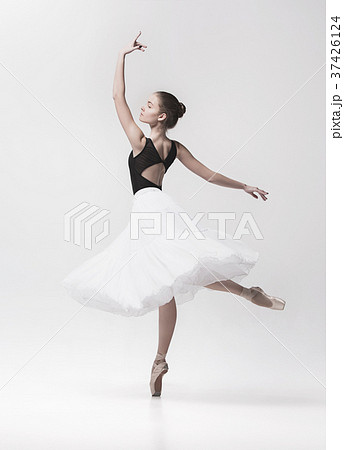 Young Classical Dancer Isolated On Whiteの写真素材