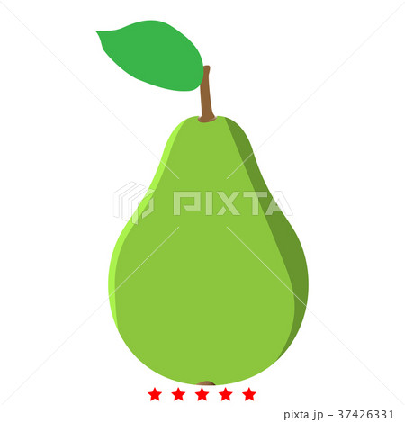Pear icon Illustration color fill style Pear icon Illustration color fill style 37426331