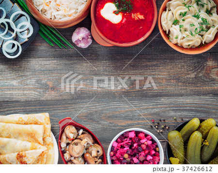 russian food assortment 37426612