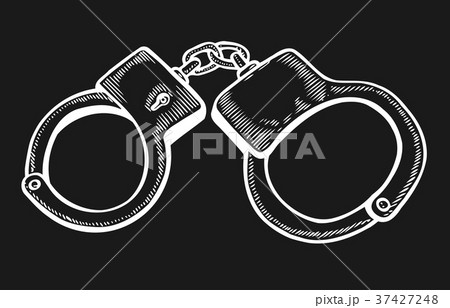 Handcuffs Engraving vintage 37427248