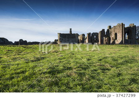 Lindisfarne priory on Holy Island off the Northumb Lindisfarne priory on Holy Island off the Northumb 37427299