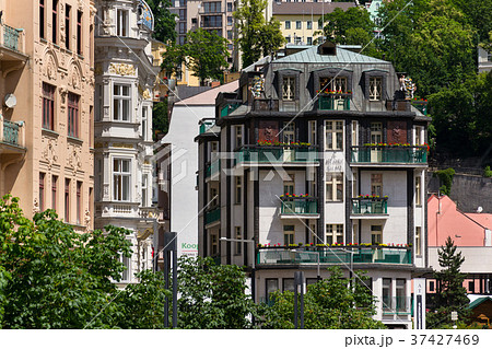 Spa town Karlovy Vary street, Czech Republic 37427469