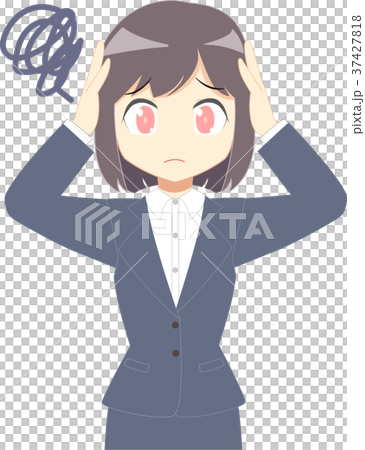 拿著頭的衣服的婦女 37427818