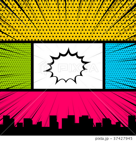 Pop art comic book colored backdrop 37427945