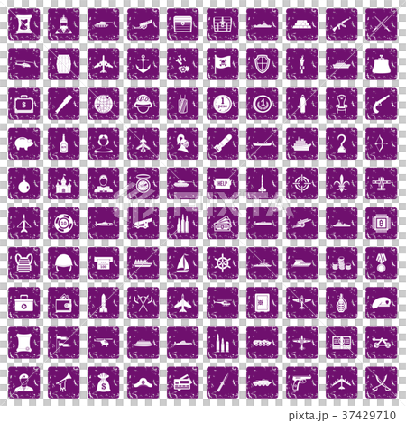 100 combat vehicles icons set grunge purple 100 combat vehicles icons set grunge purple 37429710
