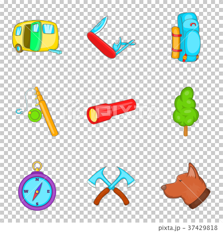 Stroll icons set, cartoon style - Stock Illustration [37429818] - PIXTA