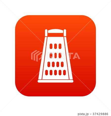 Kitchen grater icon digital red 37429886