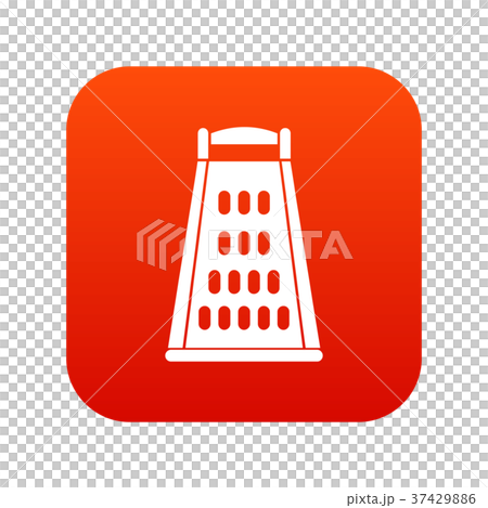 Kitchen grater icon digital red 37429886