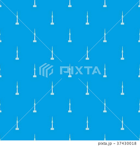 Namsan tower in Seoul pattern seamless blue Namsan tower in Seoul pattern seamless blue 37430018