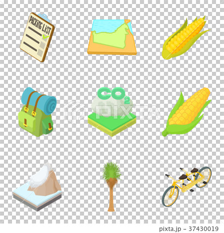 Neighborhood icons set, cartoon style 37430019