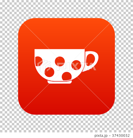 Cup icon digital red Cup icon digital red 37430032