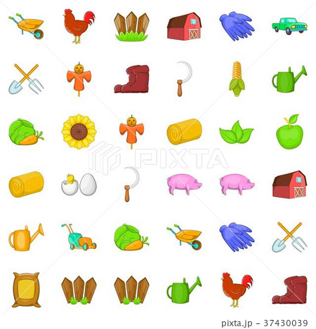 Boot icons set, cartoon style Boot icons set, cartoon style 37430039