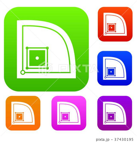 Baseball field set color collection Baseball field set color collection 37430195