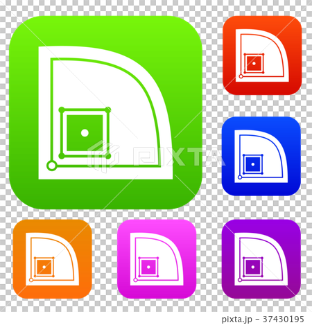Baseball field set color collection 37430195