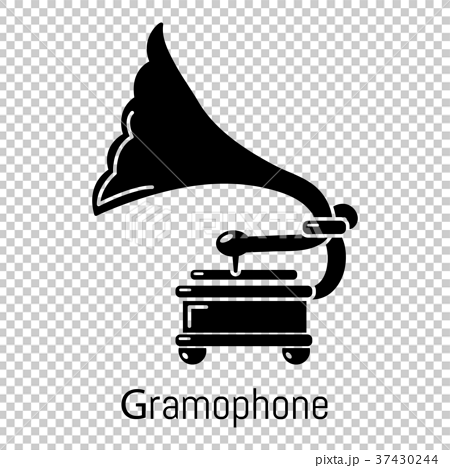 Gramophone Icon Simple Black Styleのイラスト素材