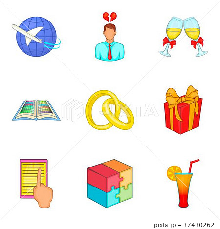 Responsibility icons set, cartoon style Responsibility icons set, cartoon style 37430262