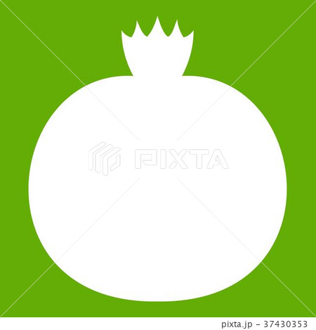 Ripe pomegranate icon green 37430353