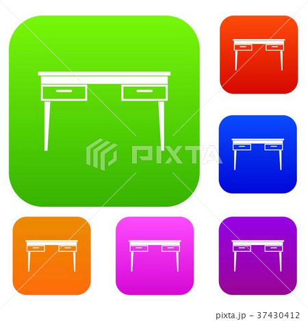 Wooden table set color collection 37430412