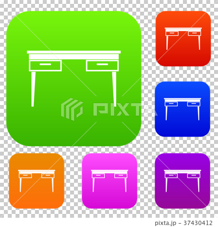 Wooden table set color collection Wooden table set color collection 37430412