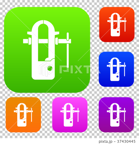 Blacksmiths vice set color collection - Stock Illustration [37430445 ...