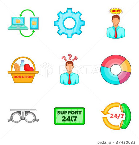Variant icons set, cartoon style Variant icons set, cartoon style 37430633