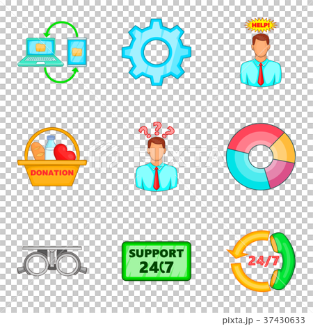 Variant icons set, cartoon style Variant icons set, cartoon style 37430633
