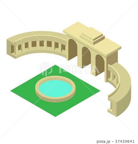 Triumphal arch belgium icon, isometric 3d style 37430641