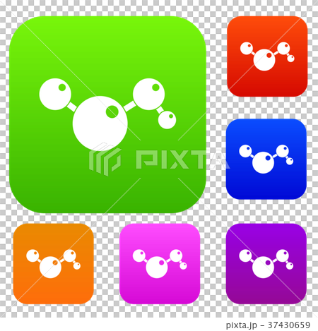 Chemical and physical molecules set color collection Chemical and physical molecules set color collection 37430659