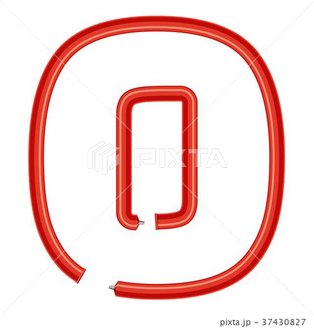 Letter o plastic tube icon, cartoon style 37430827