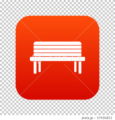 Street bench icon digital red 37430851