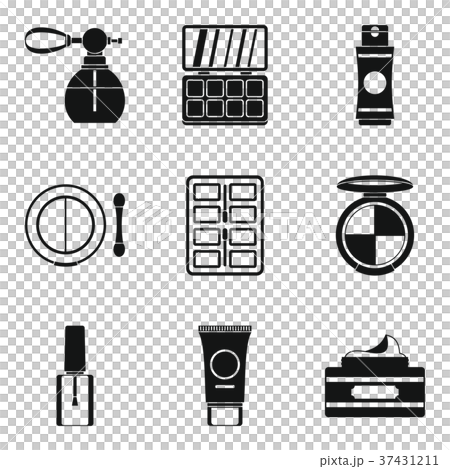 Beautician icons set, simple style 37431211