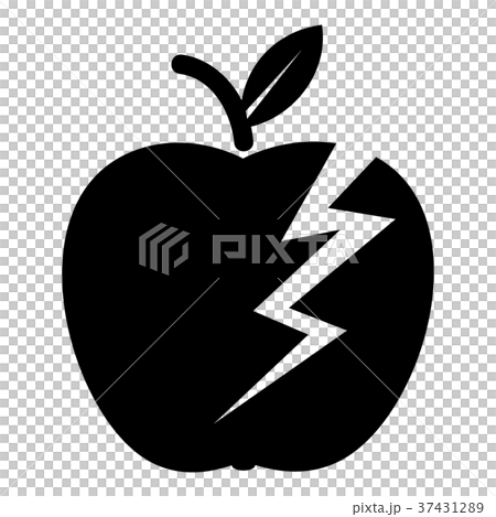 Lightning apple icon, simple black style Lightning apple icon, simple black style 37431289