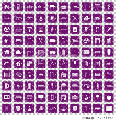 100 architecture icons set grunge purple 100 architecture icons set grunge purple 37431368