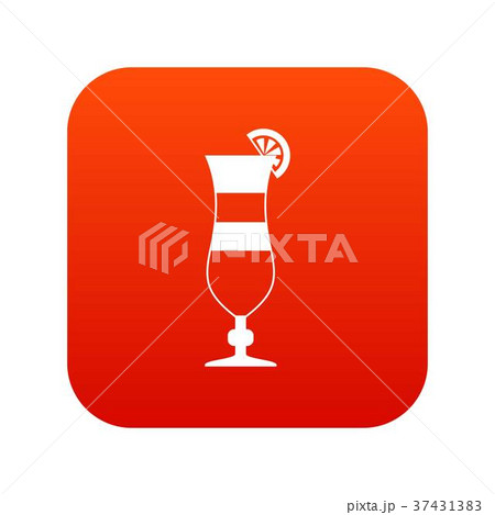 Cocktail icon digital red Cocktail icon digital red 37431383