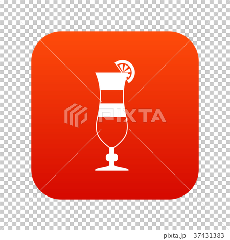 Cocktail icon digital red Cocktail icon digital red 37431383