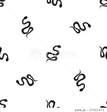 Black snake wriggling pattern seamless black 37431471