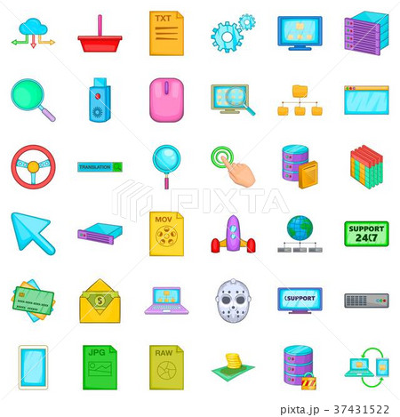 Support icons set, cartoon style Support icons set, cartoon style 37431522