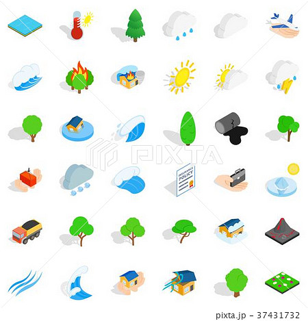Tree icons set, isometric style Tree icons set, isometric style 37431732